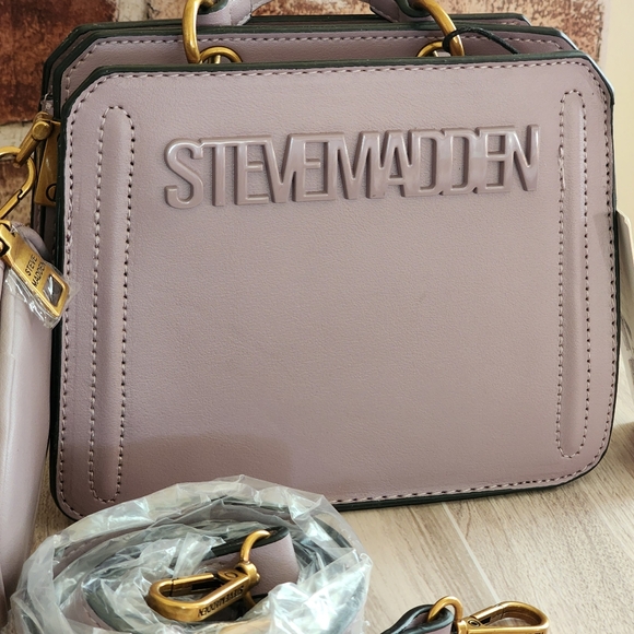 Steve Madden Bevelyn Purse Crossbody Plum Brand New With Tags - Picture 8 of 17